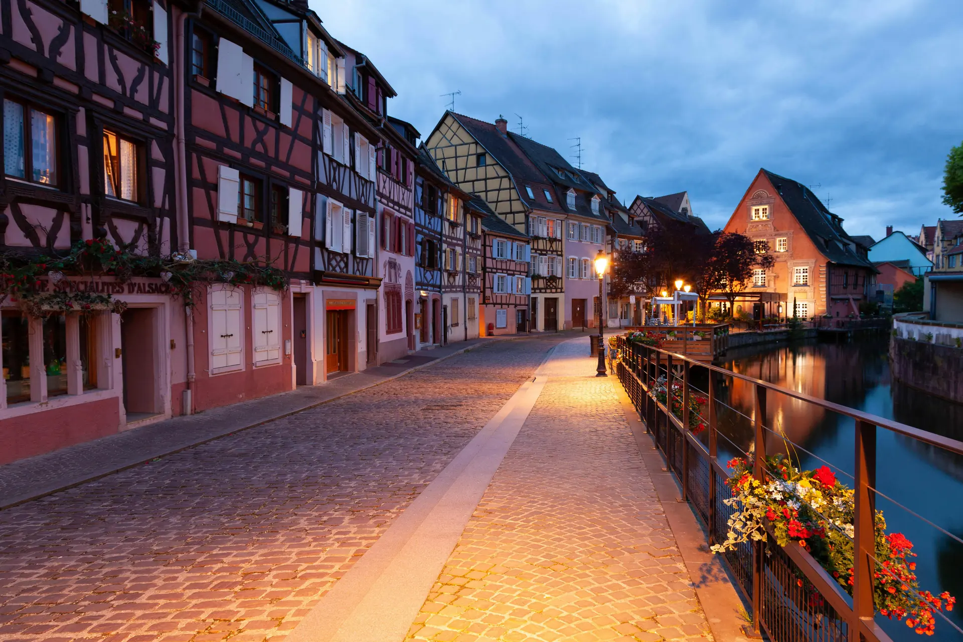 Petite Venise de Colmar au crépuscule