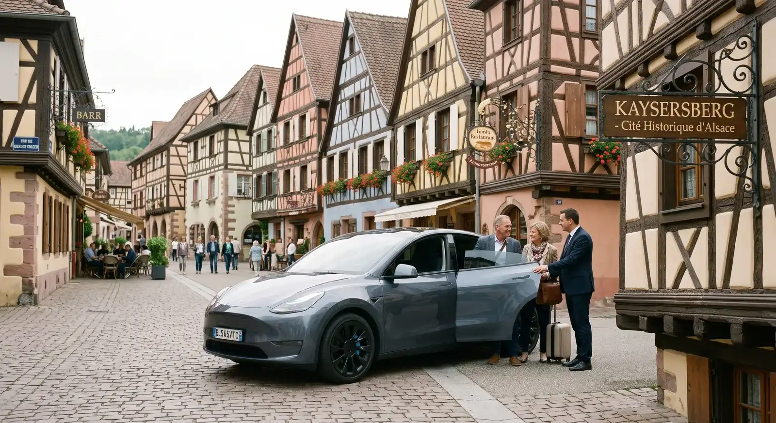 Chauffeur privé Elsass VTC chargeant les bagages à Kaysersberg